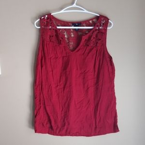 GAP tank top with lace detail size M